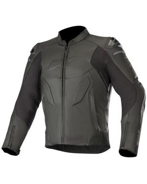 Alpinestars Motorradjacke Caliber Motorrad Lederjacke () Wasserdicht Atmungsaktiv wasserdichte - Grau