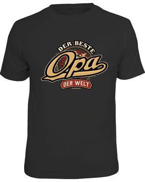 Rahmenlos ® T-Shirt für den besten Opa der Welt - Schwarz