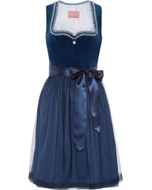 Krüger Madl Samt Midi-Dirndl Veneziana - Blau