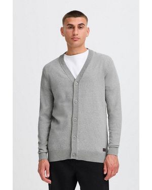 Solid Strickjacke Sdakalma Komfortabler Cardigan - Grau