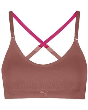 PUMA Sport-Bustier 3D Knit Sport Triangle Top (1-Tlg) Mit Herausnehmbaren Cups - Mehrfarbig