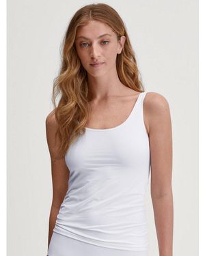 CALIDA Unterhemd Sleek Skin Rundhalsausschnitt, Single-Jersey-Qualität - Weiß