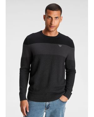 Bruno Banani Strickpullover im modischem Look - Schwarz