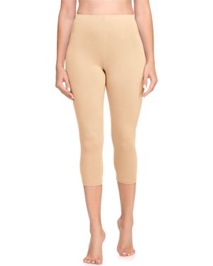 Bellivalini Leggings 3/4 Capri Hose BLV50-148 (1-tlg) aus Viskose - Natur