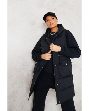 Worldclassca Longweste Damen Steppweste Lang Kapuze Ärmellos Wasserabweisend Weste Outdoor Übergangsjacke Gesteppt Warm Jacke Neu-Xl - Blau