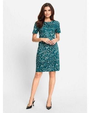 WITT Etuikleid Kleid Kurzarm - Blau