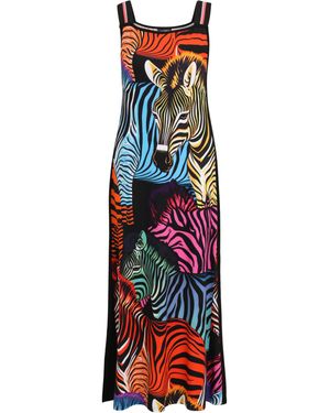 Doris Streich Jerseykleid mit Zebraprint keine/nicht relevant - Rot