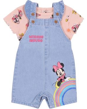 Sarcia.eu Frühchenpaket Jeanslatzhose + T-Shirt für Baby Minnie Maus DISNEY 9-12 Monate - Blau