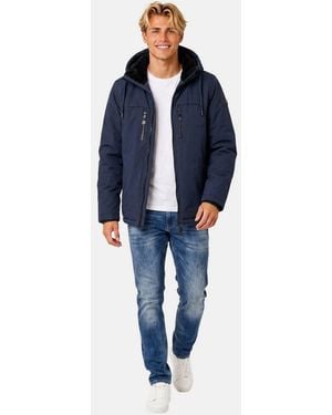 Alessandro Salvarini Winterjacke Asmori Mit Warmem Teddyfell - Blau