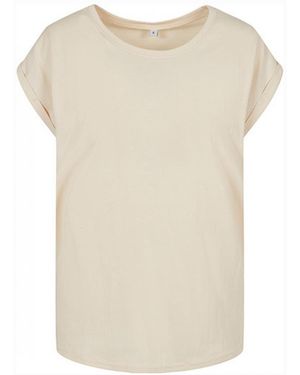 Build Your Brand Rundhalsshirt Ladies Extended Shoulder T-Shirt - Natur