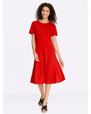 heine Jerseykleid Jersey-Kleid Kurzarm - Rot