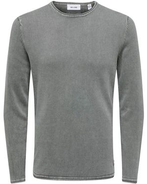 Only & Sons Strickpullover - Grau