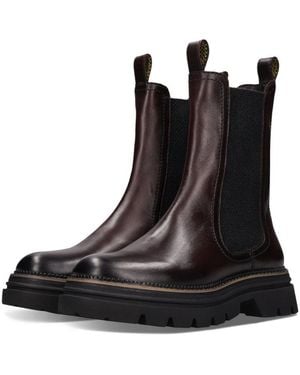 Salamander Lebus Chelseaboots Schlupfboots, Stiefelette Mit Stretcheinsätze Und Profilsohle - Schwarz
