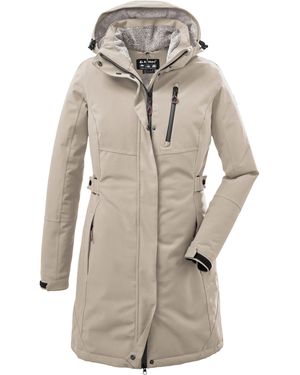 Killtec KOW 165 WMN PRK Wasser- winddichter Parka mit Teddyfleece und abnehmbarer Kapuze - Natur