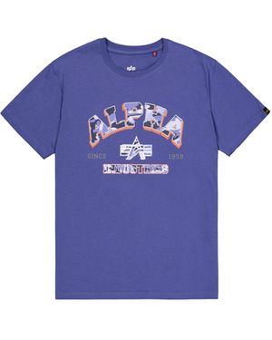 Alpha Industries Shirt Men - Blau