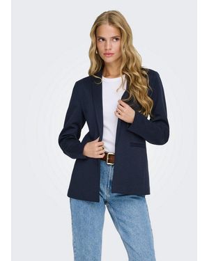 ONLY Longblazer Onleska-Addy Life L/S Hb Blazer Cc Tlr Mit Reverskragen, Verschlusslose Form, Fischgratmuster - Blau