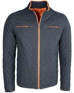 Lolus Albert Dunkelblau Stepp Lederjacke Wendejacke aus weichem Lammnappa Leder