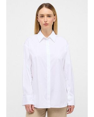 Eterna Hemdbluse Oversize Fit Easy Iron (Bügelleicht) - Weiß