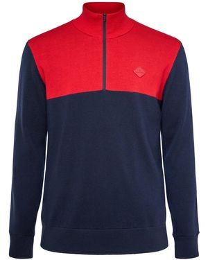 J.Lindeberg . Trainingspullover Golf Windbreaker Jeff Navy/Rot EU XXL - Blau