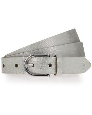 Tamaris Ledergürtel Metallic-Schimmer - Grau