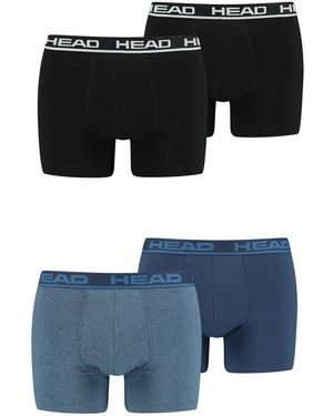 Head Boxershorts Unterwäsche im (4-St., 4er Pack) - Schwarz