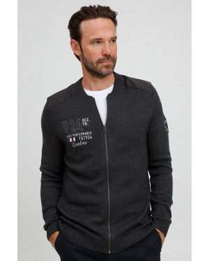 Fq1924 Strickjacke Fqerland Strickjacke Mit Kurzem Stehkragen - Schwarz