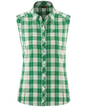 RennerXXL Outdoorbluse Maier Sports Paloma Wander-Bluse Ärmellos große Größen - Grün