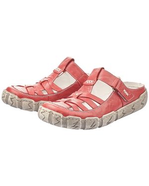 Rieker Clog Sabot, Sommerschuh, Schlappen, Hausschuh Mit Ziernähten - Schwarz