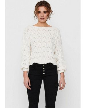 ONLY Strickpullover Onlbrynn Life Structure L/S Pul Knt - Weiß