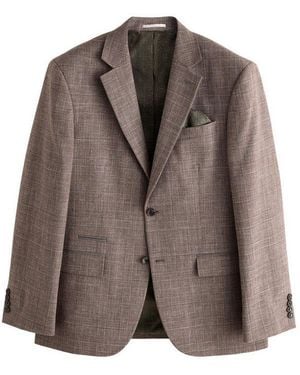 Next Sakko Regular Fit Anzugsakko Mit Karomuster Und Besatz (1-Tlg) - Braun