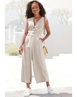 Lascana Overall (mit Bindegürtel) und Taschen, sommerlicher Jumpsuit, casual-chic - Blau