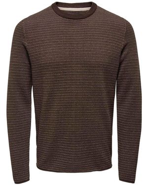 Only & Sons Strickpullover - Braun