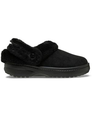 Crocs™ Hausschuhe Unfurgtble Vegan Suede Clog (Sandale, Kunstwildleder, Mit) Sandale - Schwarz