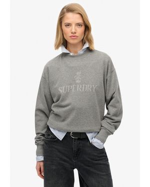 Superdry Sweatshirt BRITISH DESIGN RELAXED CREW - Grau