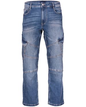 Mill&Tailor Cargojeans 6 Pocket Style Denim regular Straight-Cut - Blau