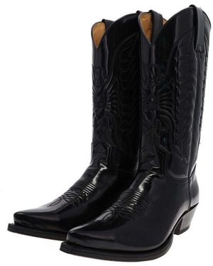 Sendra Cuervo West 2073 Cowboystiefel Rahmengenähte Westernstiefel - Schwarz