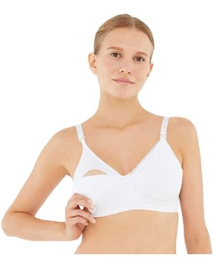 Dagi Still-BH Fehlschlag Seamless stillen Schwangerschaft Bras Bralette Nahtloser - Weiß