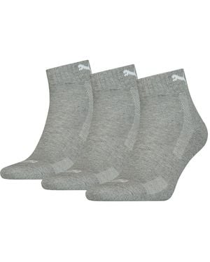 PUMA Kurzsocken CUSHIONED QUARTER 3P UNISEX - Grau