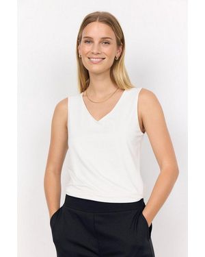 Soya Concept Shirttop Sc-Marica 283 Aus Viskosemischung Mit Lyocell Und Elasthan, Normale Länge - Weiß