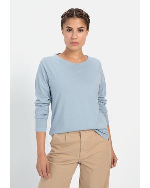 Camel Active Langarmshirt aus reiner Baumwolle - Blau