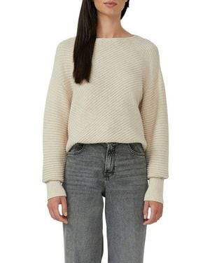 S.oliver Strickpullover Mit Strick-Muster Und Rundhals - Grau