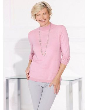 WITT Strickpullover Stehkragen-Pullover Langarm Jersey - Pink