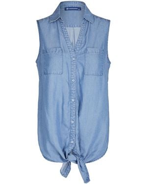 NAVIGAZIONE Blusentop (1-tlg) im Jeans-Look - Blau