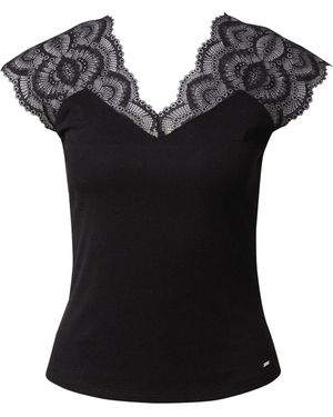 Morgan T-Shirt DELO (1-tlg) Spitze - Schwarz