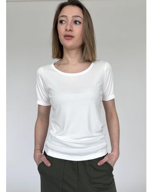 Zuckerwatte Rundhalsshirt - Weiß
