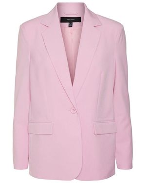 Vero Moda Jackenblazer (regular fit, 1-tlg) VMTHEATROIAN LS LONG BLAZER - Pink