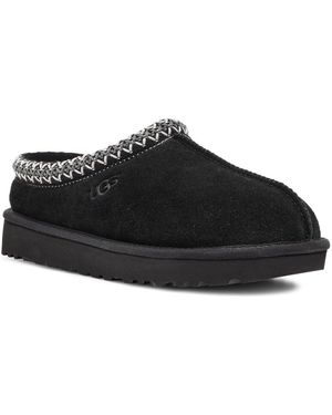 UGG Tasman Ii Hausschuh, Clog, Mule, Pantoffel Mit Besticktem Logo - Schwarz