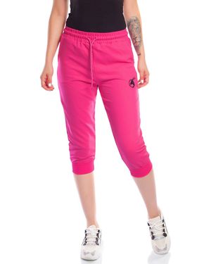 Bongual 3/4-Sweathose Jogginghose Capri Basics in Unifarbe - Pink