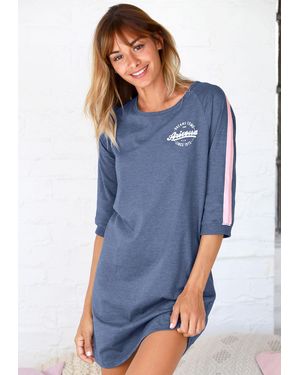Arizona Nachthemd (1-teilig) im College-Look mit Folienprint - Blau