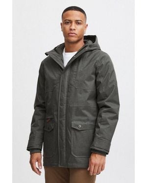 Solid Parka Sdbello Warme Jacke Lang Geschnitten - Grau
